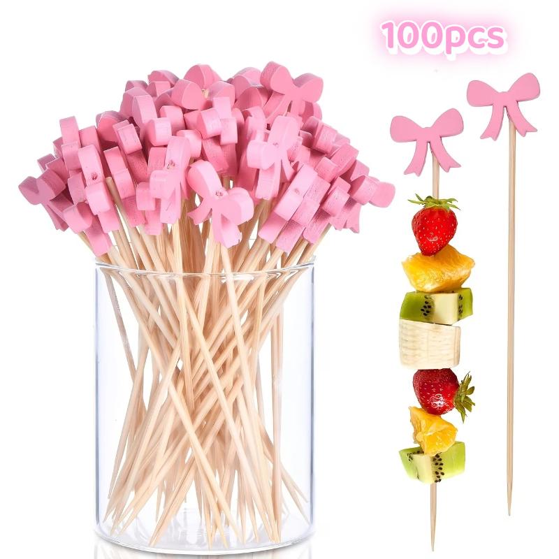 Centerpiece Stick - Tusuk Koktail Kayu 100Pcs Tusuk Buah