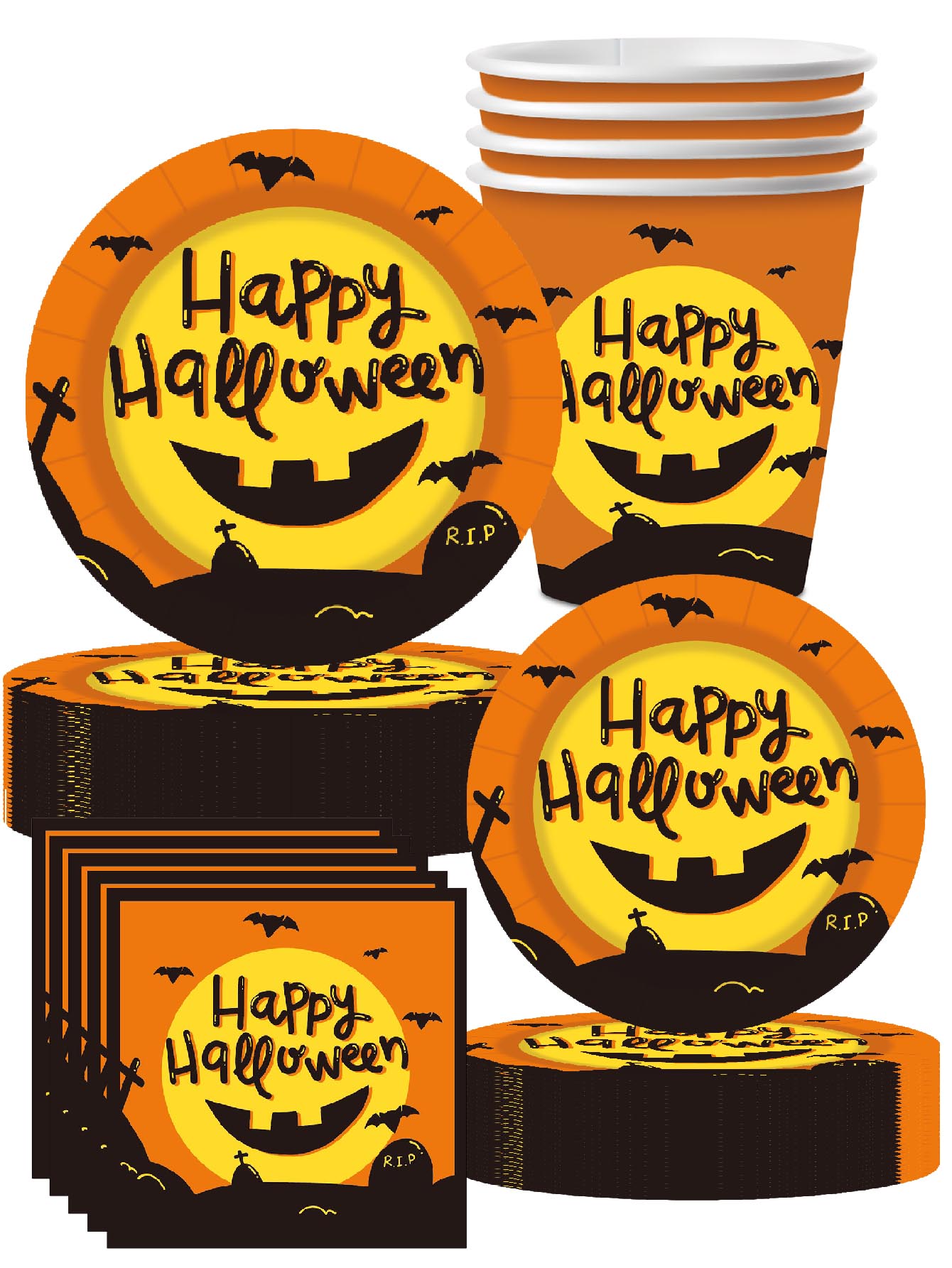 Event Z - Pesta Tema Horor Halloween Piring 7-inci