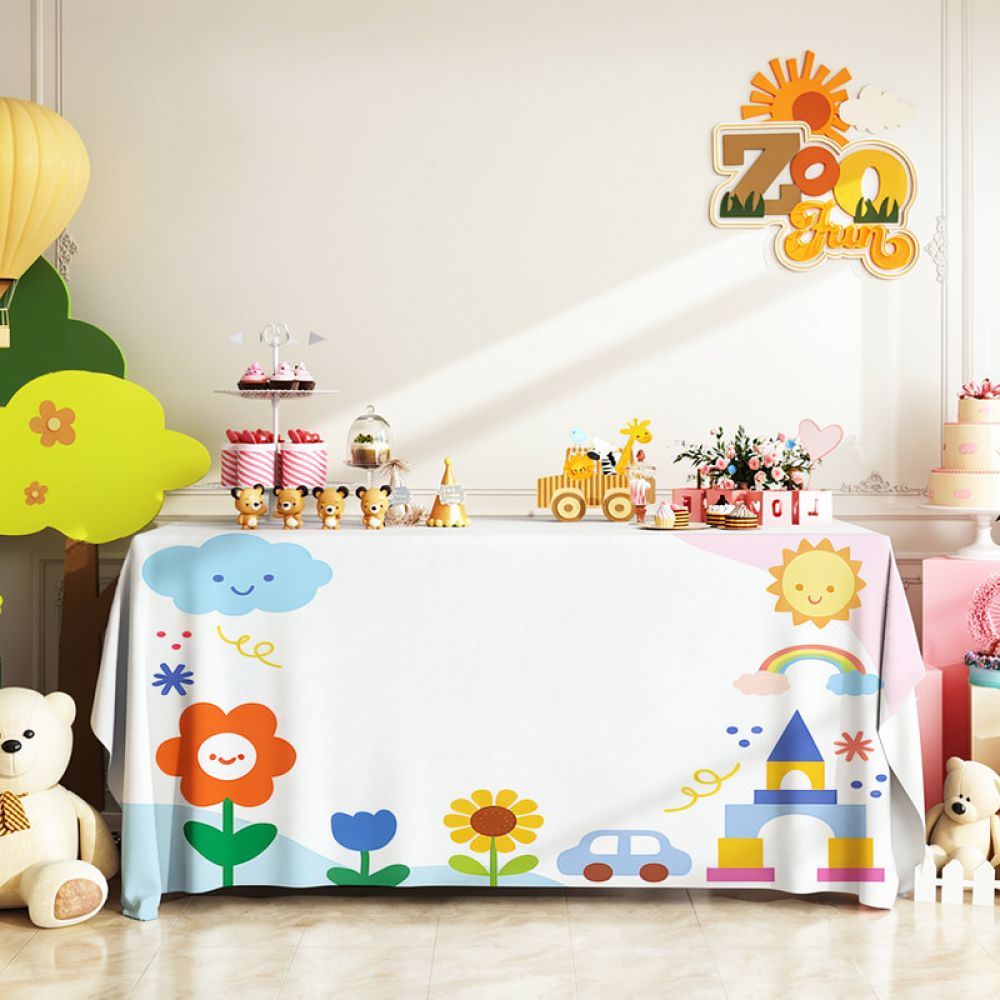 Dessert Table Backdrop - Taplak Meja untuk Pesta Ulang Tahun,