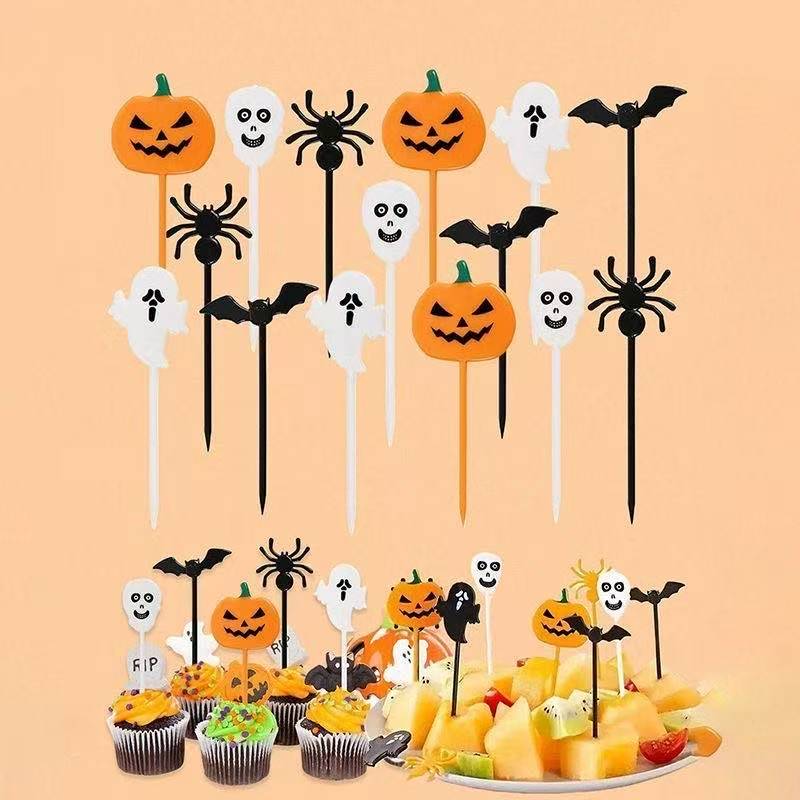 Centerpiece Stick - 10 buah Tusuk Gigi Plastik Halloween