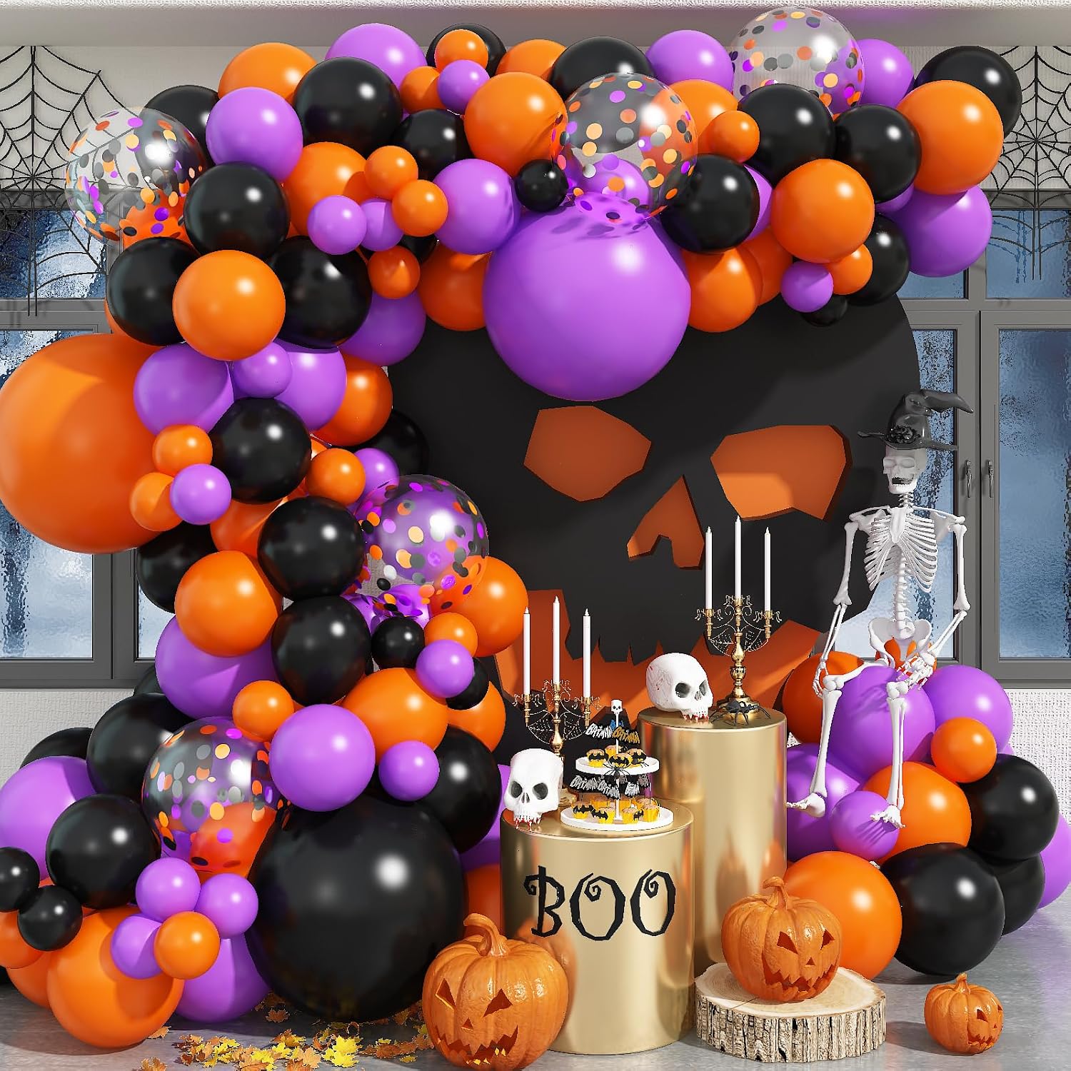Balloon Arch Kit - Jobkoo Kit Dekorasi Balon Halloween, Balon