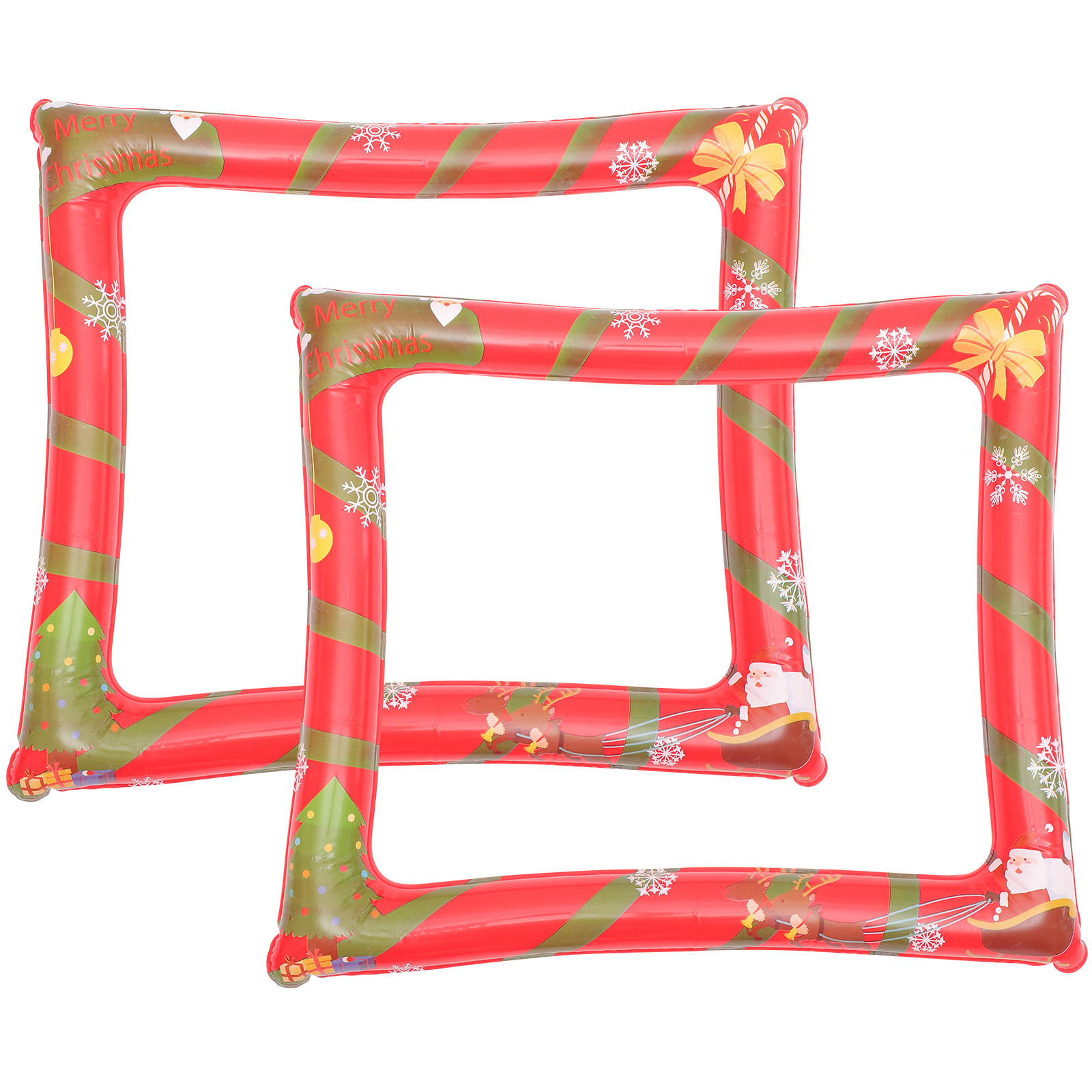 2 Buah Bingkai Foto Tiup Natal - Photo Booth Frame ulasan dan harga