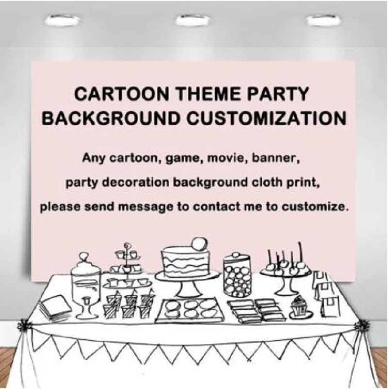 Latar Belakang Fotografi Pesta - Dessert Table Backdrop ulasan dan harga