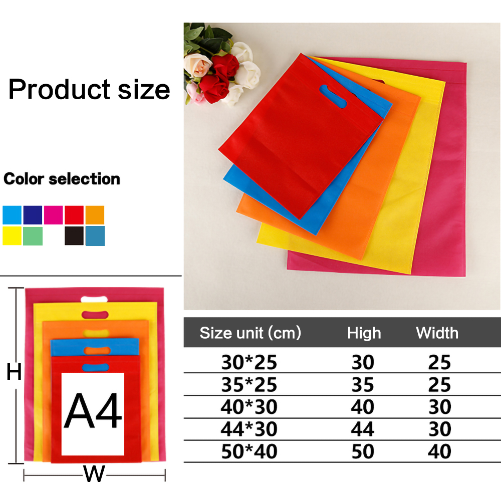 50pcs Tas Belanja Kain Non Wov - Event Party Shop ulasan dan harga