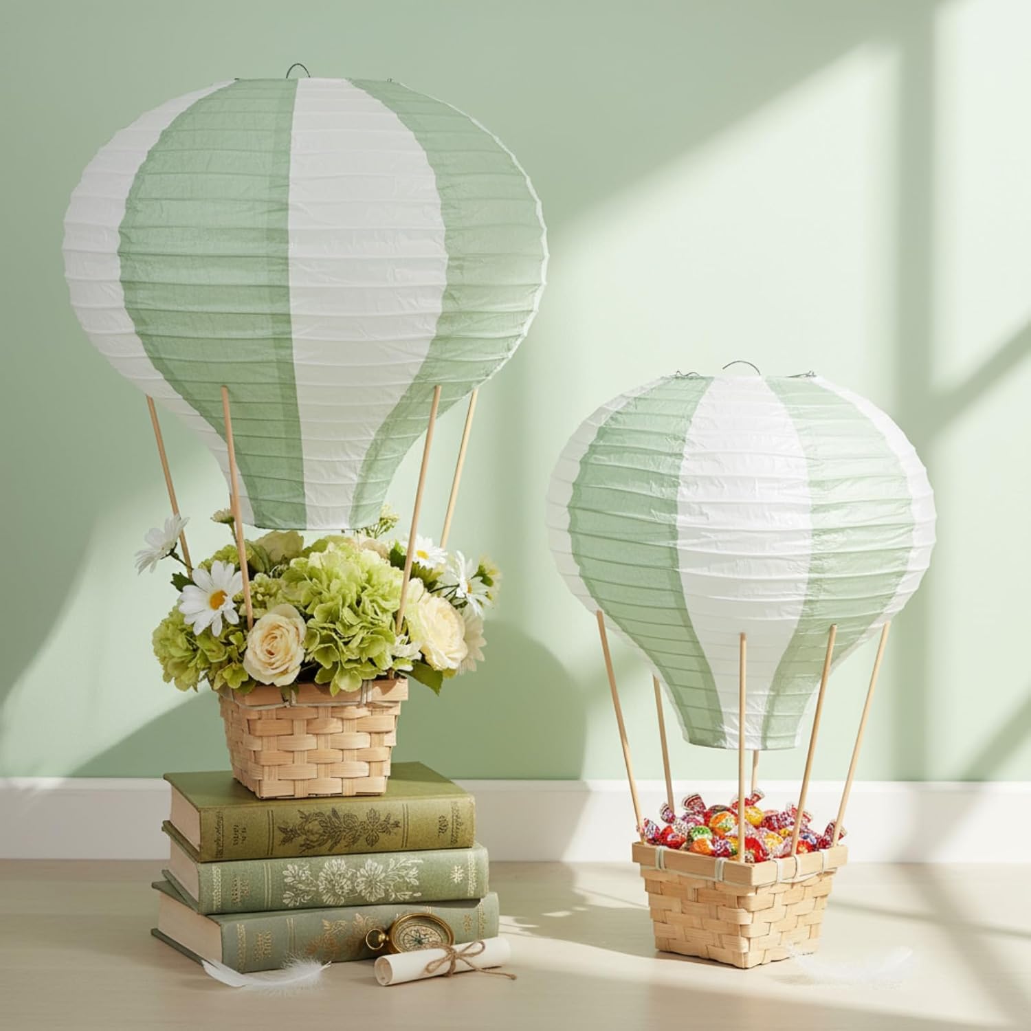 6-24PCS Lampion Kertas Sage De - Centerpiece Stick ulasan dan harga