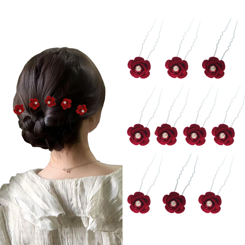 10 Buah Aksesori Rambut Mawar  - Event Suppliers ulasan dan harga