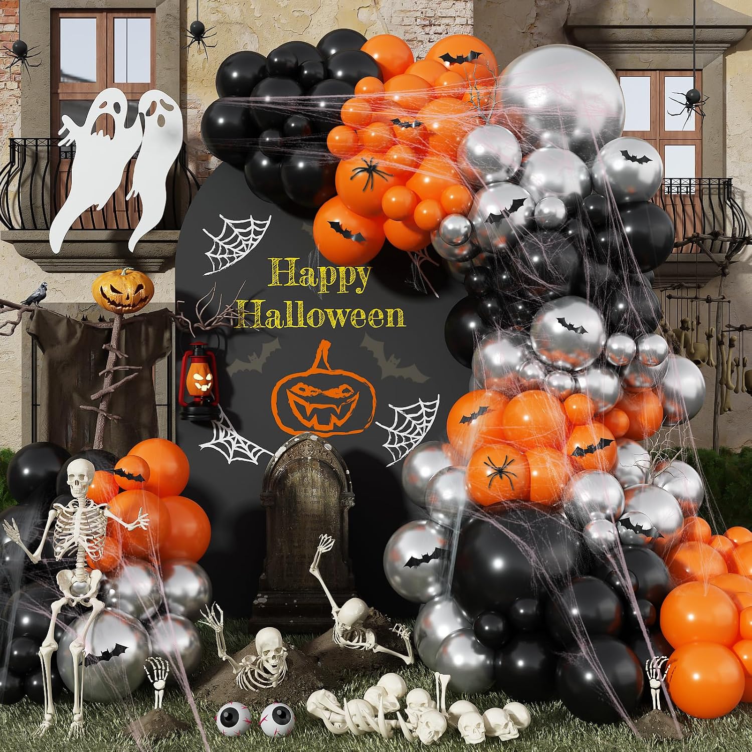 Kit Dekorasi Balon Halloween H - Balloon Arch Kit ulasan dan harga